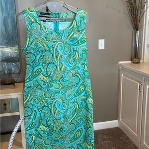 Jones New York Green Paisley Midi Dress